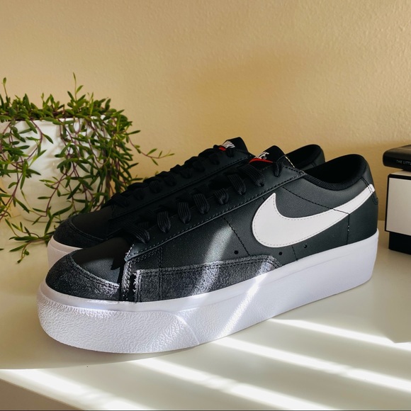 New Nike Blazer low platform black sneakers shoes - Picture 5 of 10